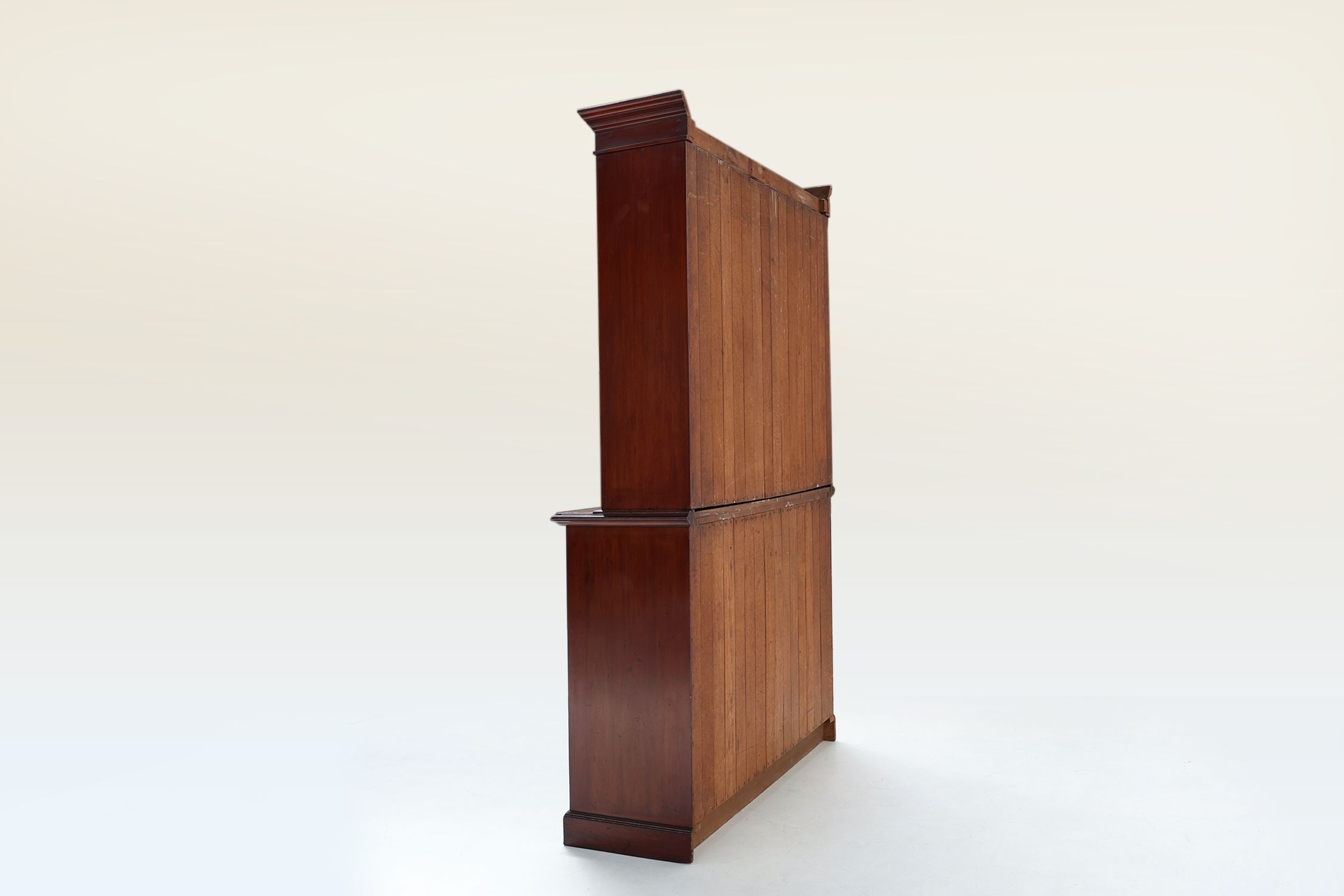 Art Nouveau Display Cabinet or Bookcase in oak with carvings and glass doorsthumbnail